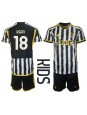 Juventus Moise Kean #18 Replika Hemmakläder Barn 2023-24 Kortärmad (+ byxor)